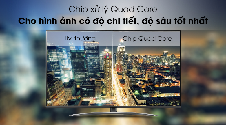 Chip xử lý Quad Core - Smart Tivi LG 4K 65 inch 65UM7600PTA Mẫu 2019