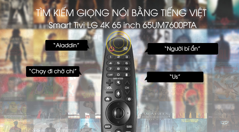 Smart Tivi LG 4K 65 inch 65UM7600PTA - Voice Search
