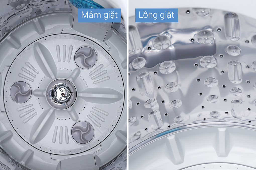 Lồng và mâm giặt chống gỉ với máy giặt LG T2350VSAW