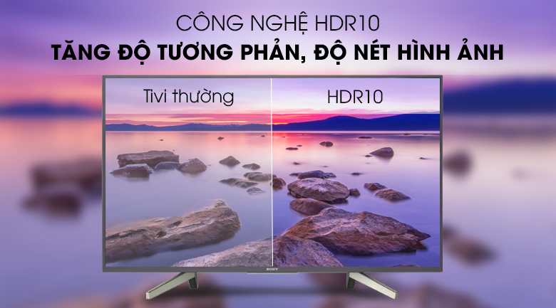 Android Tivi Sony 43 inch KDL-43W800G - Công nghệ HDR10