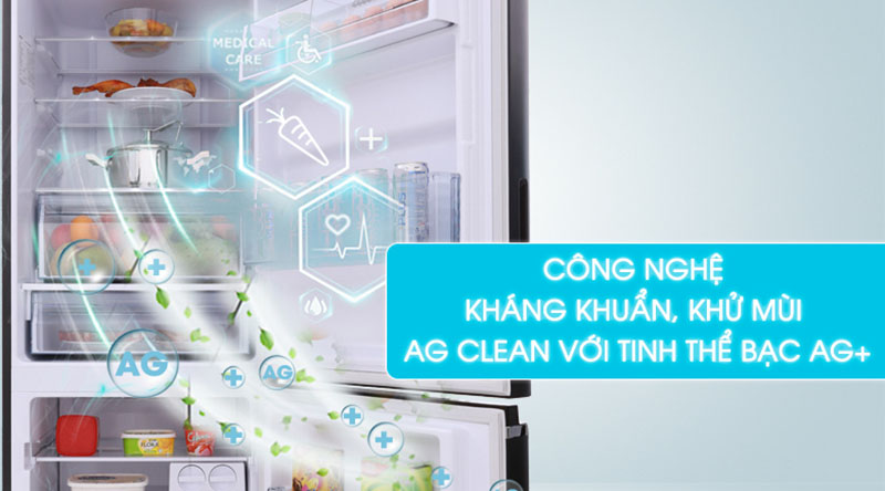 Bảo vệ tốt cho sức khỏe với công nghệ kháng khuẩn Ag Clean - Tủ lạnh Panasonic Inverter 290 lít NR-BV328GKV2