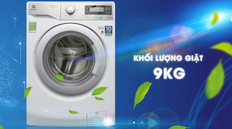 Khối lượng giặt - Máy giặt Electrolux Inverter 9 kg EWF12938