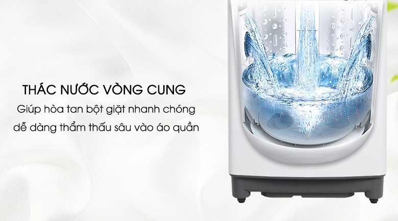 Thác nước vòng cung - Máy giặt LG Inverter 9.5 kg T2395VS2W