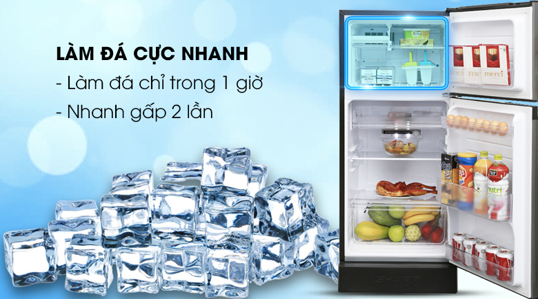 Tủ lạnh Sharp Inverter 165 lít SJ-X176E-SL - Ngăn bảo quản thực phẩm tươi sống